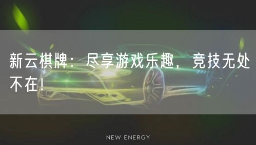 新云棋牌：尽享游戏乐趣，竞技无处不在！